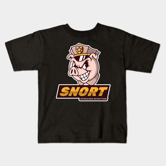 SNORT - Network Intrusion Detection - Cyber security Kids T-Shirt by Cyber Club Tees